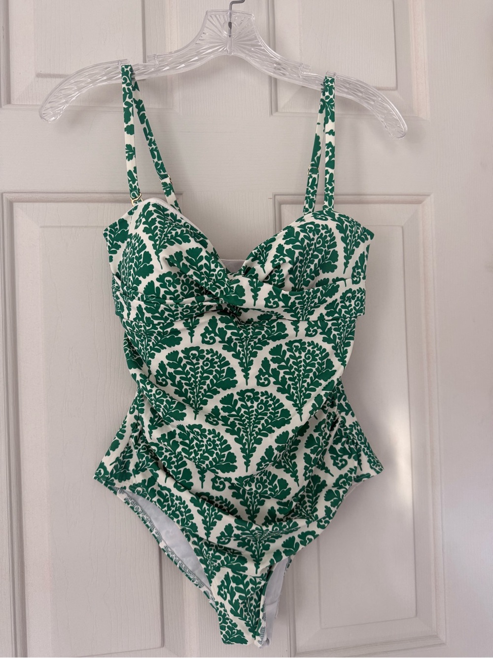 Boden Green Leaf-Print One-Piece Swimsuit for Kids